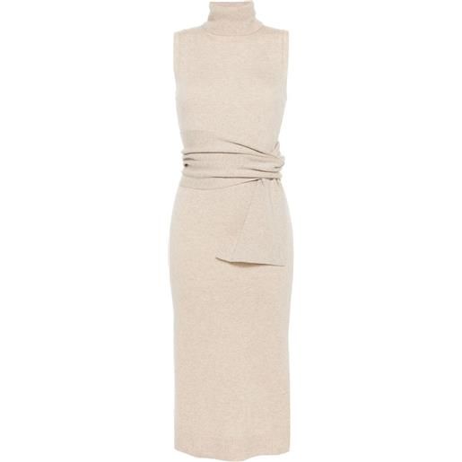 MM6 Maison Margiela abito midi - toni neutri