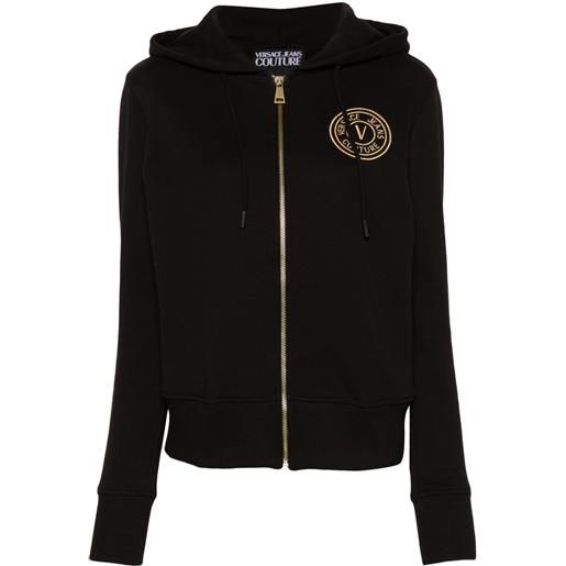 Versace Jeans Couture felpa con ricamo - nero