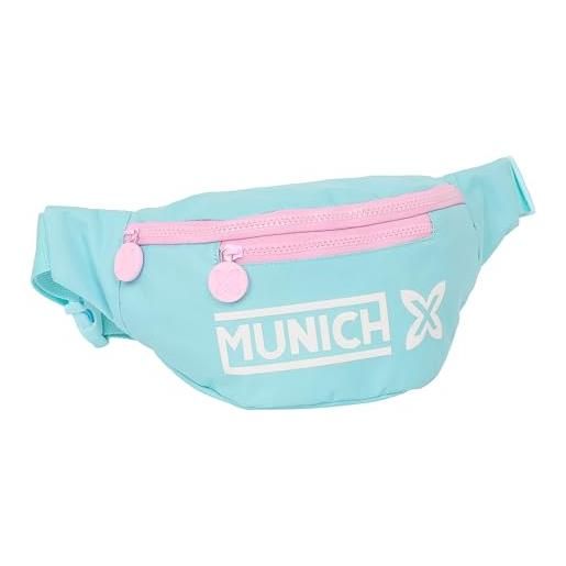 Safta munich heaven - marsupio con tasca esterna, ideale per giovani e bambini di diverse età, comodo e versatile, qualità e resistenza, 23 x 9 x 12 cm, colore celeste, azzurro, estándar, casual