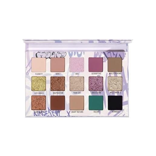 Mulac cosmetics hb mulac 10th anniversary collection different x - palette di pigmenti pressati vegan 15 x 1.2 gr