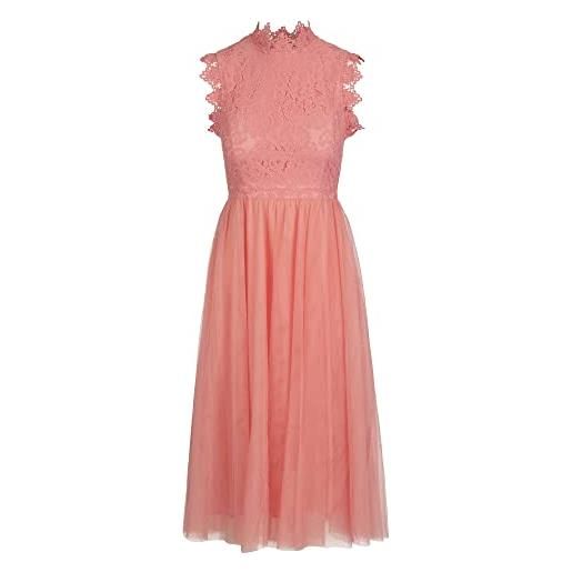 APART Fashion apart. Fashion apart-abito da cocktail in pizzo e tulle, stile casual vestito per occasioni speciali, corallo, m donna