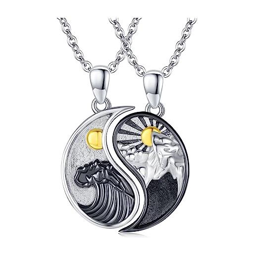 MEDWISE Yin Yang, Collana In Argento Sterling 925, Con Sole E Luna - Foto 9