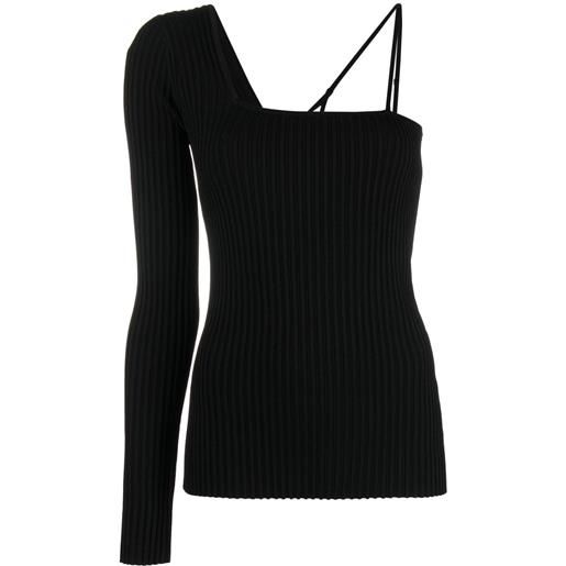 Helmut Lang top monospalla - nero