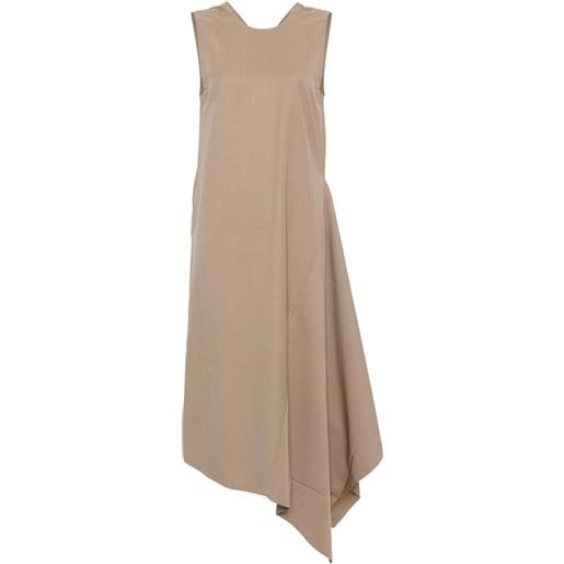 Uma Wang abito con scollo a v posteriore - marrone