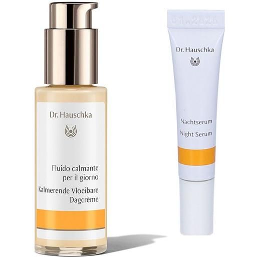 Dr. Hauschka fluido calmante giorno 50ml + siero notte 2,5ml 1 pz set