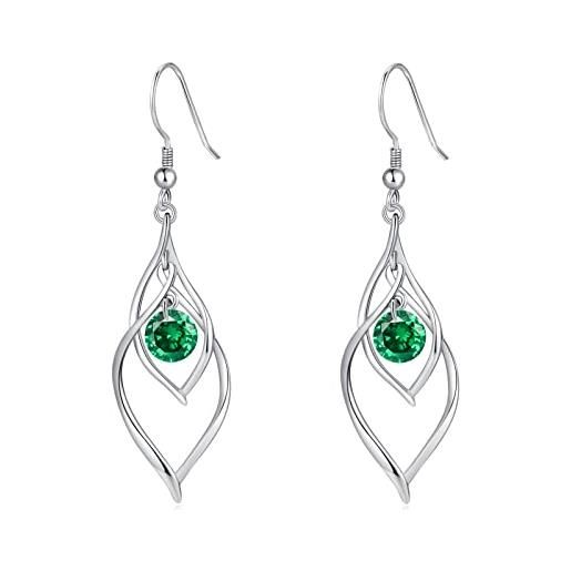 Orecchini In Argento Sterling Con Fiori E Zirconi – Festa Della Donna – MENNICA BYDGOSKA