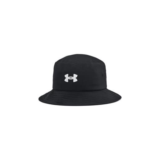 Under Armour blitzing bucket hat cappello a falda larga, (001) nero/bianco, small-medium donna