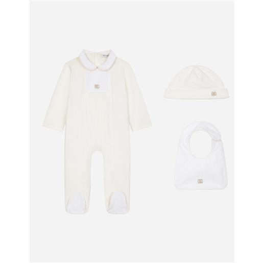 Dolce & Gabbana set regalo 3 pezzi in interlock e jaquard logato
