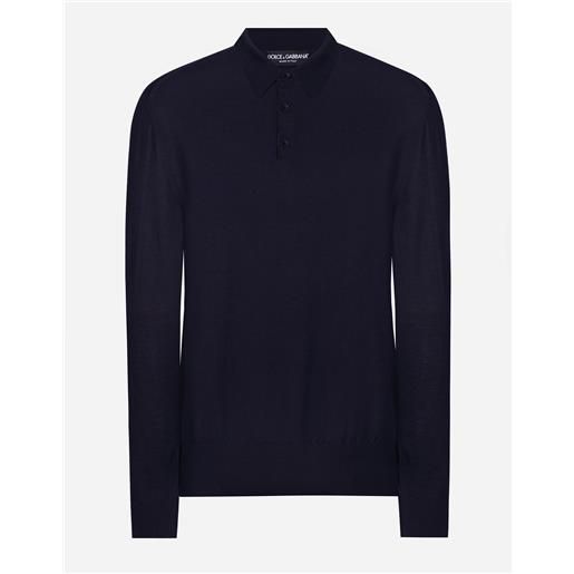 Dolce & Gabbana maglia polo in cashmere e seta