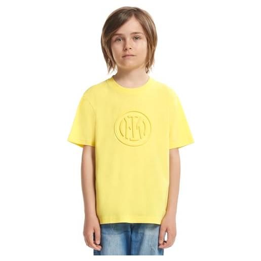 Inter t-shirt ufficiale - logo in rilievo - colori pastello - calcio, sport, 100% cotone