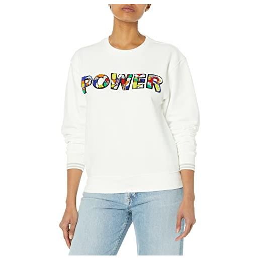 Desigual sweat_power 1000 maglia di tuta, bianco, m donna