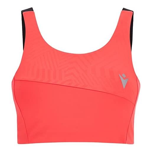 Macron run scd serenity crop bra evo ncor/blk wmn, top donna, corallo, xs