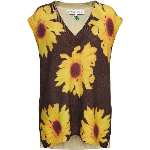 JW ANDERSON gilet in maglia di lana stampata