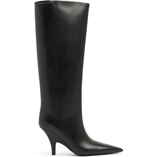 ALEXANDER WANG stivaletti alti diablo in pelle 85mm