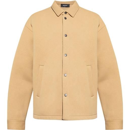 DSQUARED2 giacca-camicia con logo - toni neutri