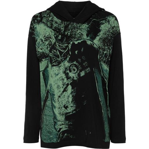 MM6 Maison Margiela felpa con cappuccio - nero