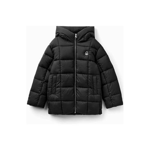 United Colors of Benetton giaccone 2wu0cn02j, giacca bambine e ragazze, nero 100, s