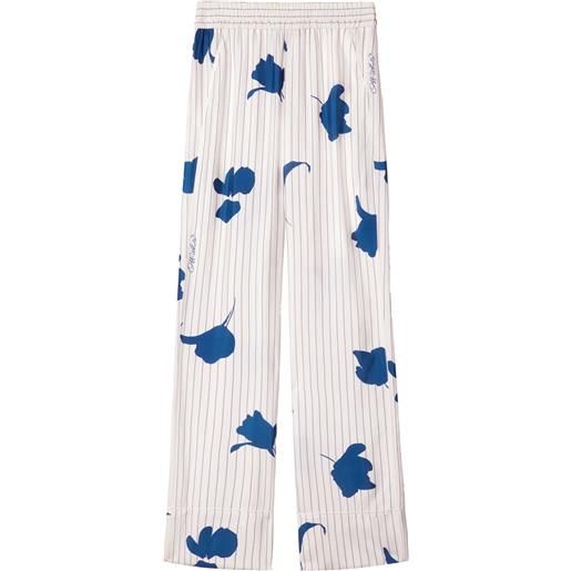 Off-White pantaloni a fiori - bianco