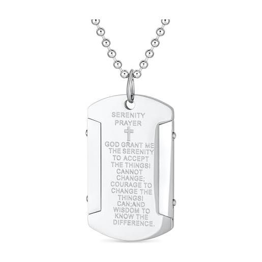 Collana Uomo GAVU In Acciaio Inox Con Ciondolo Piastrina Militare E Perline In Onice E Occhio Di Tigre - 3