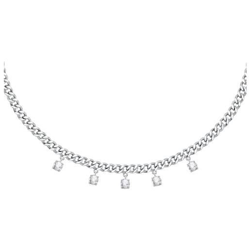 Morellato poetica collana donna in acciaio, cristalli - sauz05