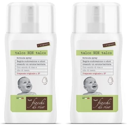 Fiocchi di Riso - bipacco spray talco non talco - 100ml - sudorazione e zanzare - regola la sudorazione creando un aroma-barriera. 