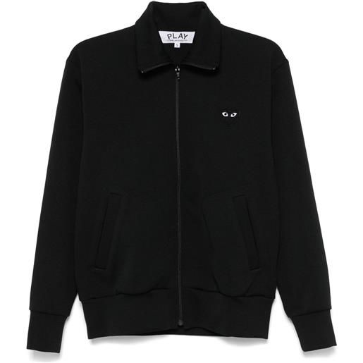 Comme Des Garçons Play giacca sportiva in jersey con stampa - nero