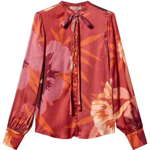 TWINSET camicia a fiori - rosso