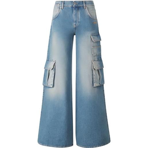 Off-White jeans con ricamo - blu