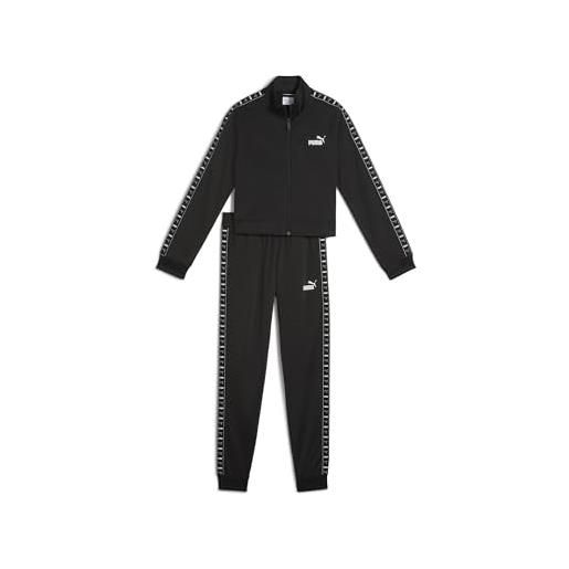 PUMA ess tape poly suit g, abiti lavorati a maglia bambina, PUMA black, 