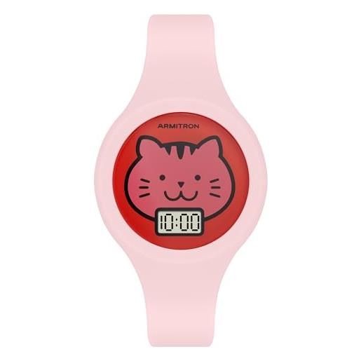 Armitron - orologio sportivo digitale da polso per bambini, quadrante con motivo animale, 47/1003, rosa