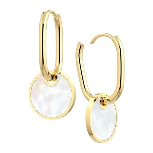 Orecchino Cerchio in Acciaio Oro 20x2mm | - Il
