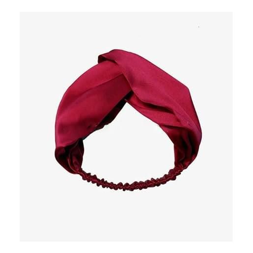 Yurosiay fascia elastica in seta da donna, 100% pura seta di gelso, 19 momme, fascia per capelli larga, per ragazze
