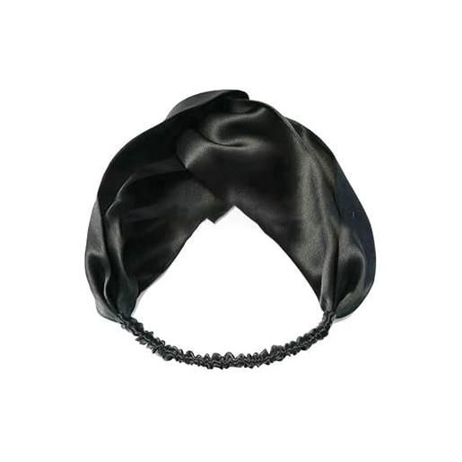 Yurosiay fascia elastica in seta da donna, 100% pura seta di gelso, 19 momme, fascia per capelli larga, per ragazze