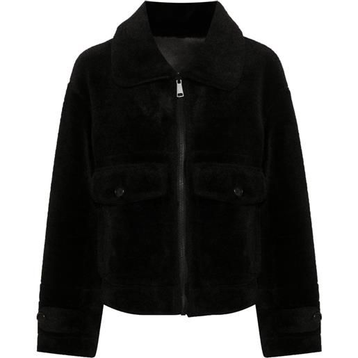 Urbancode giacca in finto shearling - nero