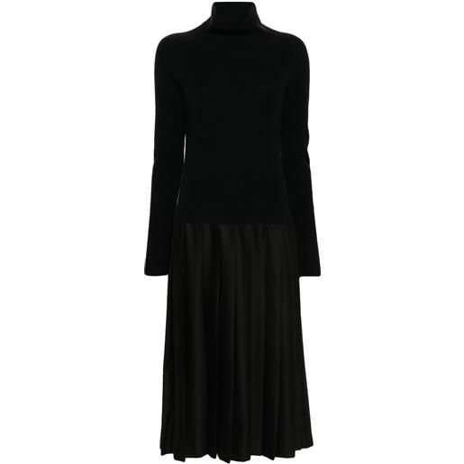 Fabiana Filippi abito lungo plissettato - nero