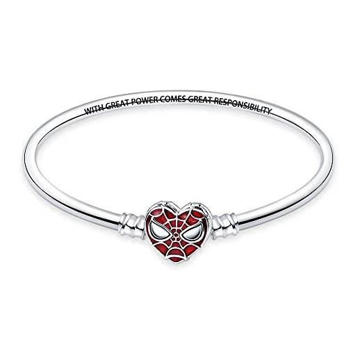 HappyStar bracciale per charm, bracciale donna argento 925, bracciale da donna, bracciale classico dell'amore, compatibile con i charms pandora. 