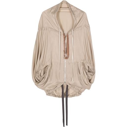 Shanshan Ruan giacca con maniche a pipistrello - toni neutri