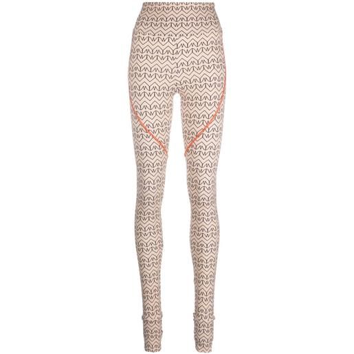 Patrizia Pepe leggings con stampa - toni neutri