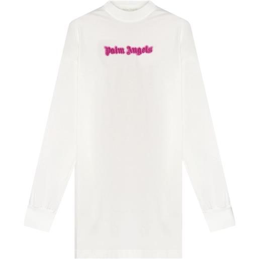 Palm Angels abito modello t-shirt con stampa - bianco