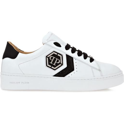 Philipp Plein sneakers arrow force strass hexagon - bianco