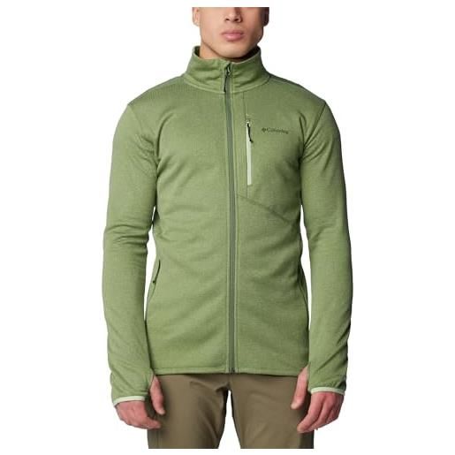 Columbia park view fleece full zip, giacca in pile con cerniera intera uomo, light camel heather, taglia xl