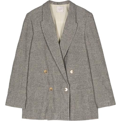 Alysi blazer doppiopetto effetto mélange - grigio