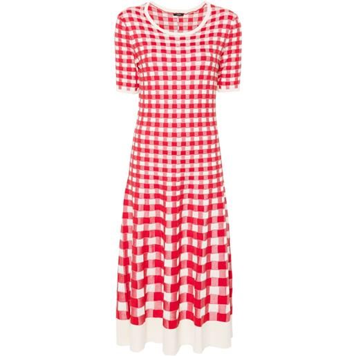 JOSEPH abito midi a quadretti - rosso