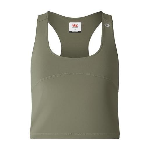 Canterbury convex crop crop top per donna, jet black, 36 eu
