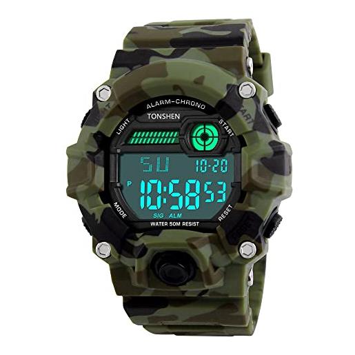 TONSHEN Uomo e Donna Orologi da Polso Impermeabile Plastica Cassa e