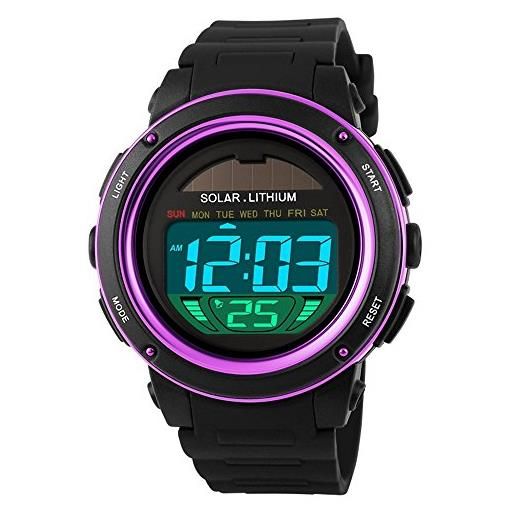 TONSHEN Orologio Sportivo Digitale Uomo – LED, 50M Impermeabile, Allarme, Cronometro, Cinturino In Gomma
