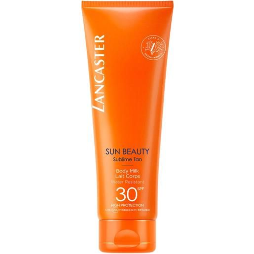 Lancaster sun beauty sublime tan body milk spf30 protezione solare resistente all'acqua latte
