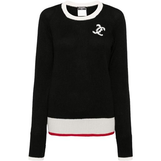 CHANEL Pre-Owned - maglione anni '90-2000 - donna - cashmere - 42 - nero
