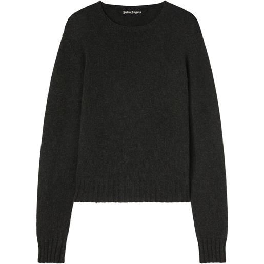 Palm Angels maglione con logo a intarsi - grigio