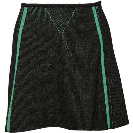 Fleur Du Mal minigonna a coste - verde